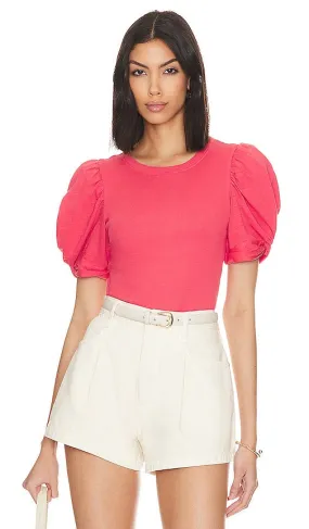 1. STATE Puff Sleeve Tee in Pink
