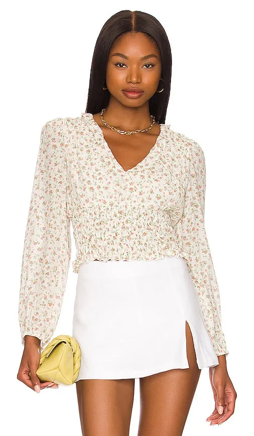 1. STATE Smocked Blouse in Ivory
