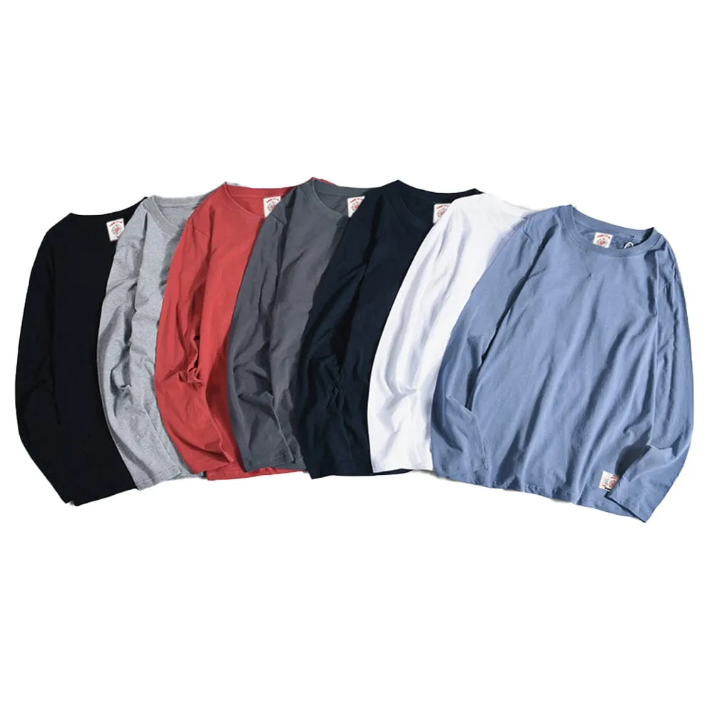 100% Cotton Long Sleeve T shirt For Men Solid Spring Casual Mens T-shirts High Quality Male Tops Classic Clothes Men&#39;s T-shirts