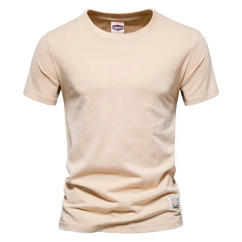 100% Cotton Long Sleeve T shirt For Men Solid Spring Casual Mens T-shirts High Quality Male Tops Classic Clothes Men&#39;s T-shirts