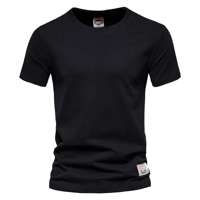 100% Cotton Long Sleeve T shirt For Men Solid Spring Casual Mens T-shirts High Quality Male Tops Classic Clothes Men&#39;s T-shirts