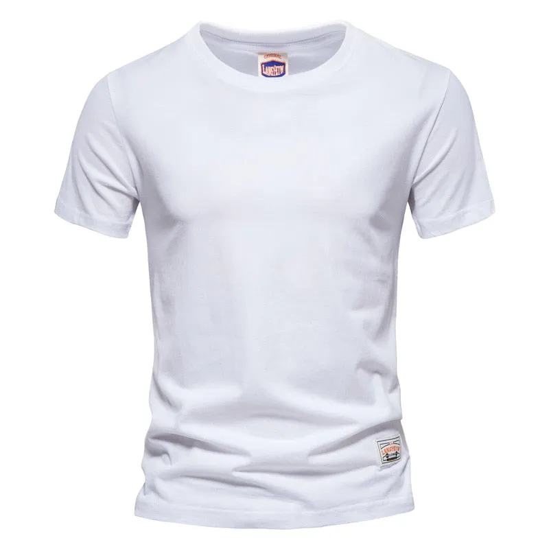 100% Cotton Long Sleeve T shirt For Men Solid Spring Casual Mens T-shirts High Quality Male Tops Classic Clothes Men&#39;s T-shirts
