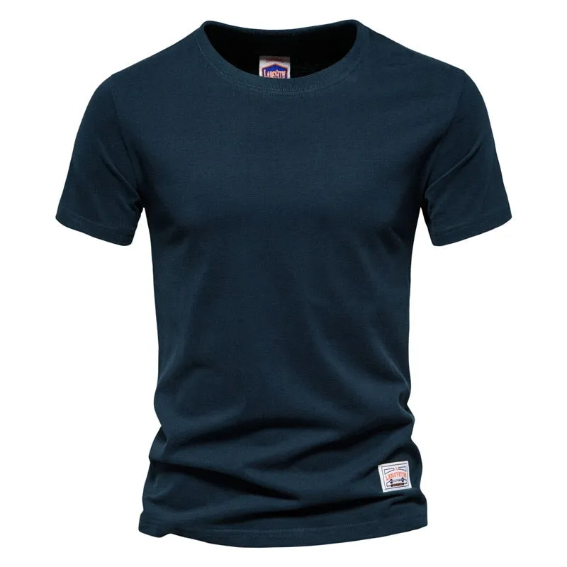 100% Cotton Long Sleeve T shirt For Men Solid Spring Casual Mens T-shirts High Quality Male Tops Classic Clothes Men&#39;s T-shirts