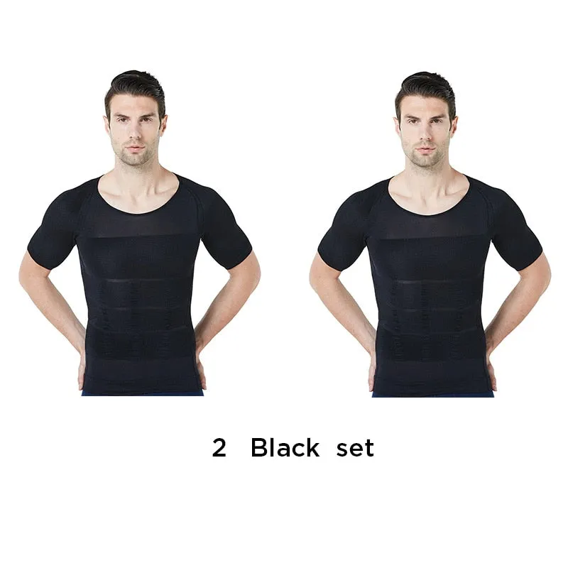 2021 New Arrive Men&#39;s Shapewear Cooling T-Shirt Compression Body Shaper