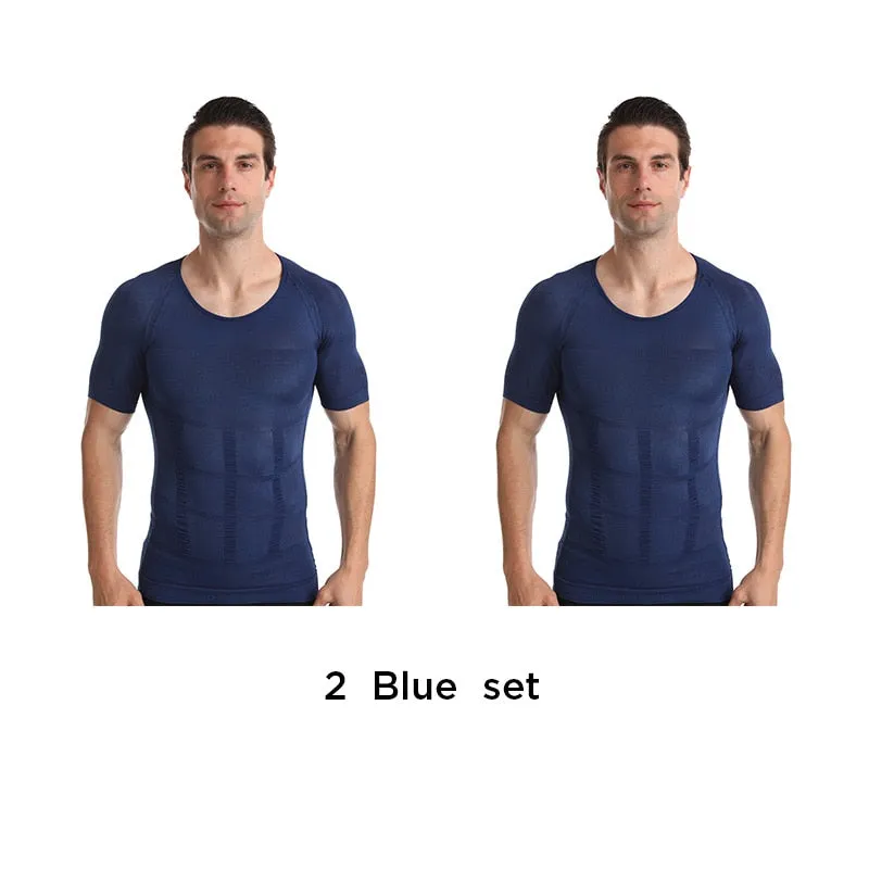2021 New Arrive Men&#39;s Shapewear Cooling T-Shirt Compression Body Shaper