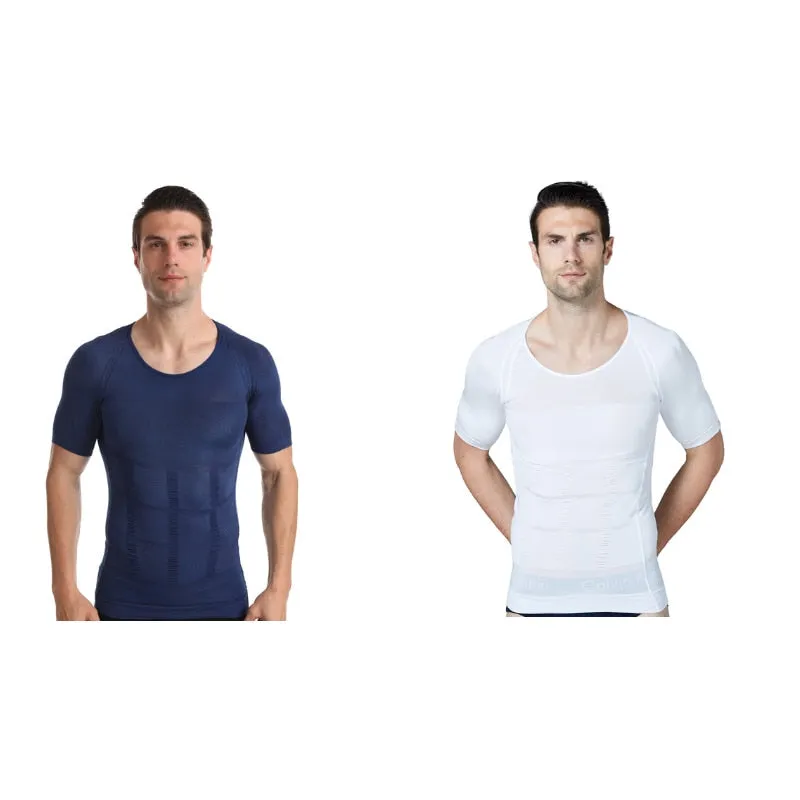 2021 New Arrive Men&#39;s Shapewear Cooling T-Shirt Compression Body Shaper