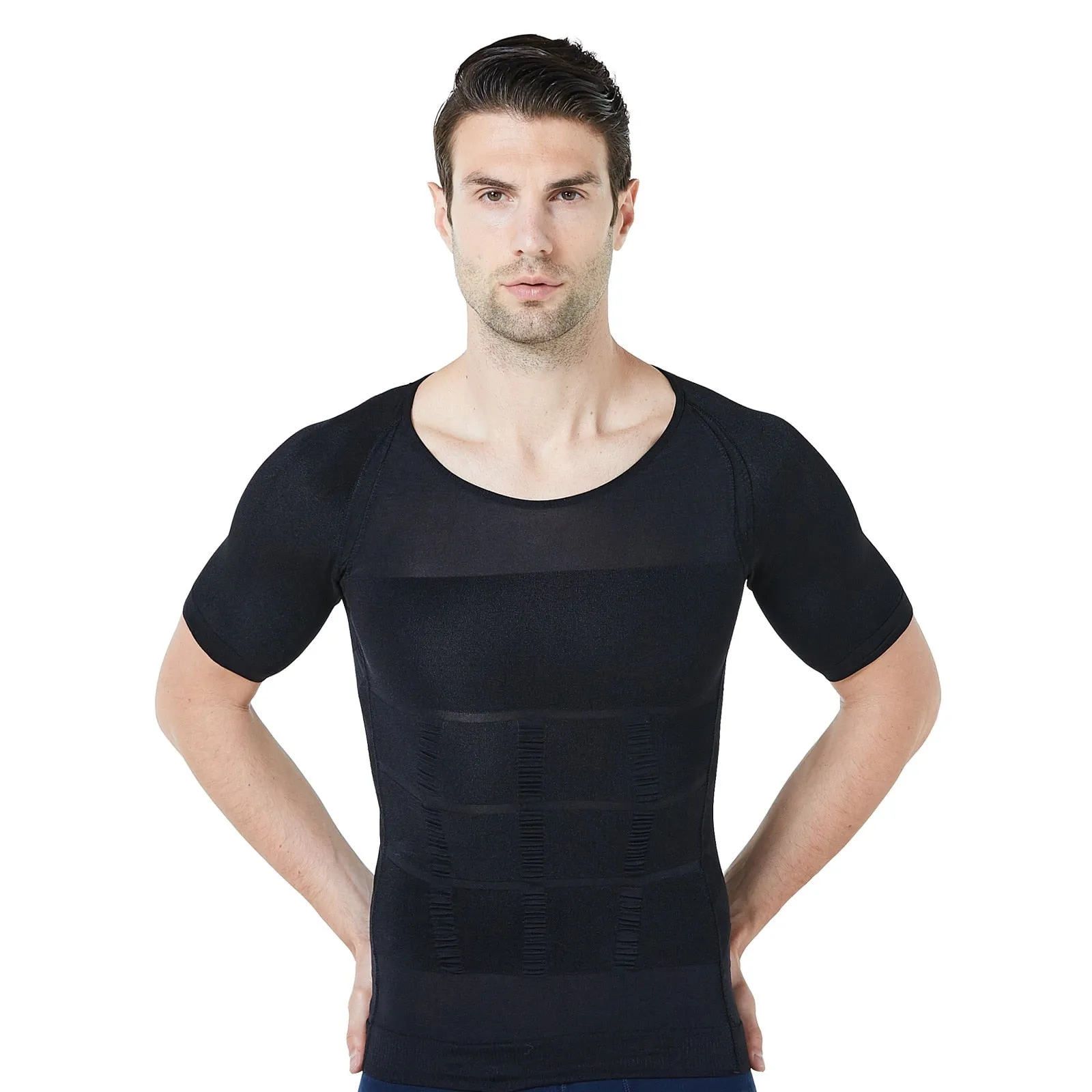 2021 New Arrive Men&#39;s Shapewear Cooling T-Shirt Compression Body Shaper