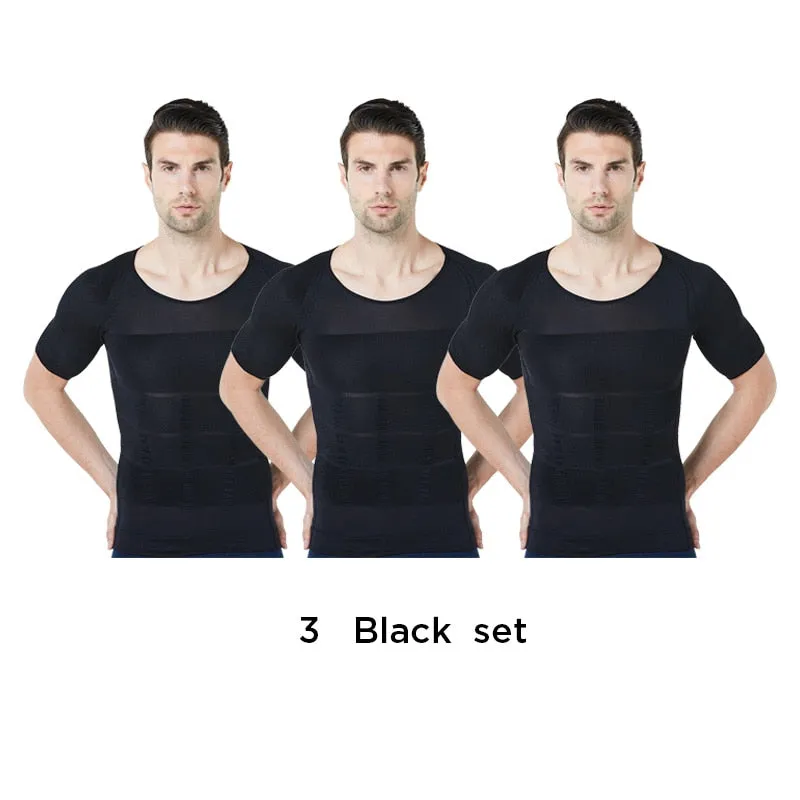 2021 New Arrive Men&#39;s Shapewear Cooling T-Shirt Compression Body Shaper