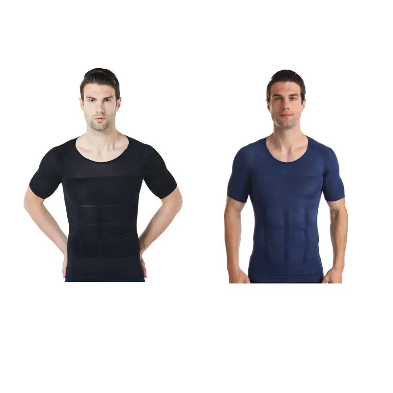 2021 New Arrive Men&#39;s Shapewear Cooling T-Shirt Compression Body Shaper