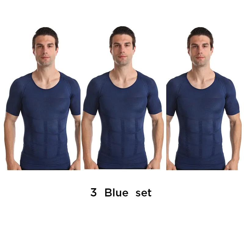 2021 New Arrive Men&#39;s Shapewear Cooling T-Shirt Compression Body Shaper