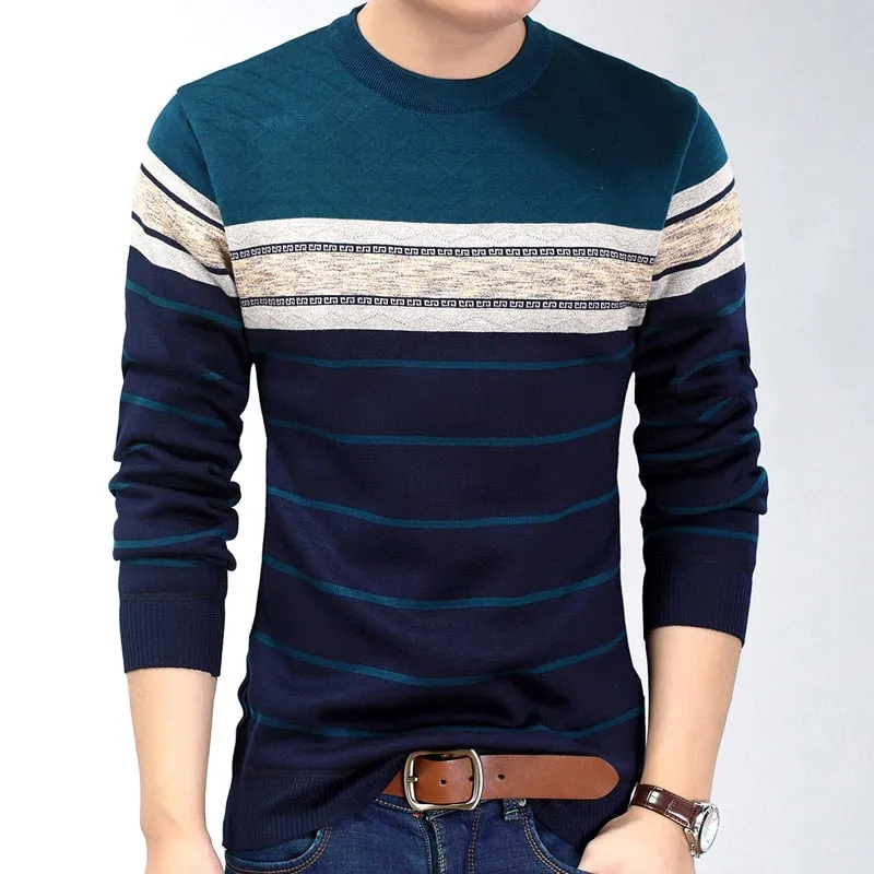 2022 Fashion Casual Clothing Social Fitness Bodybuilding Striped T Shirts Men T-shirt Jersey Tee Shirt Pullover Sweater Camisa