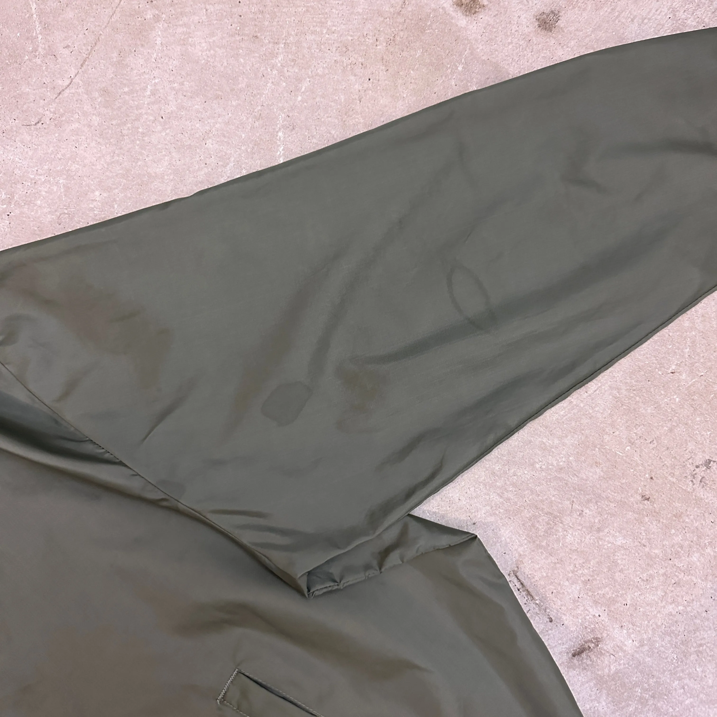70s Olive Green Lightweight Sir Jac Nylon Cropped Work Jacket XL G10