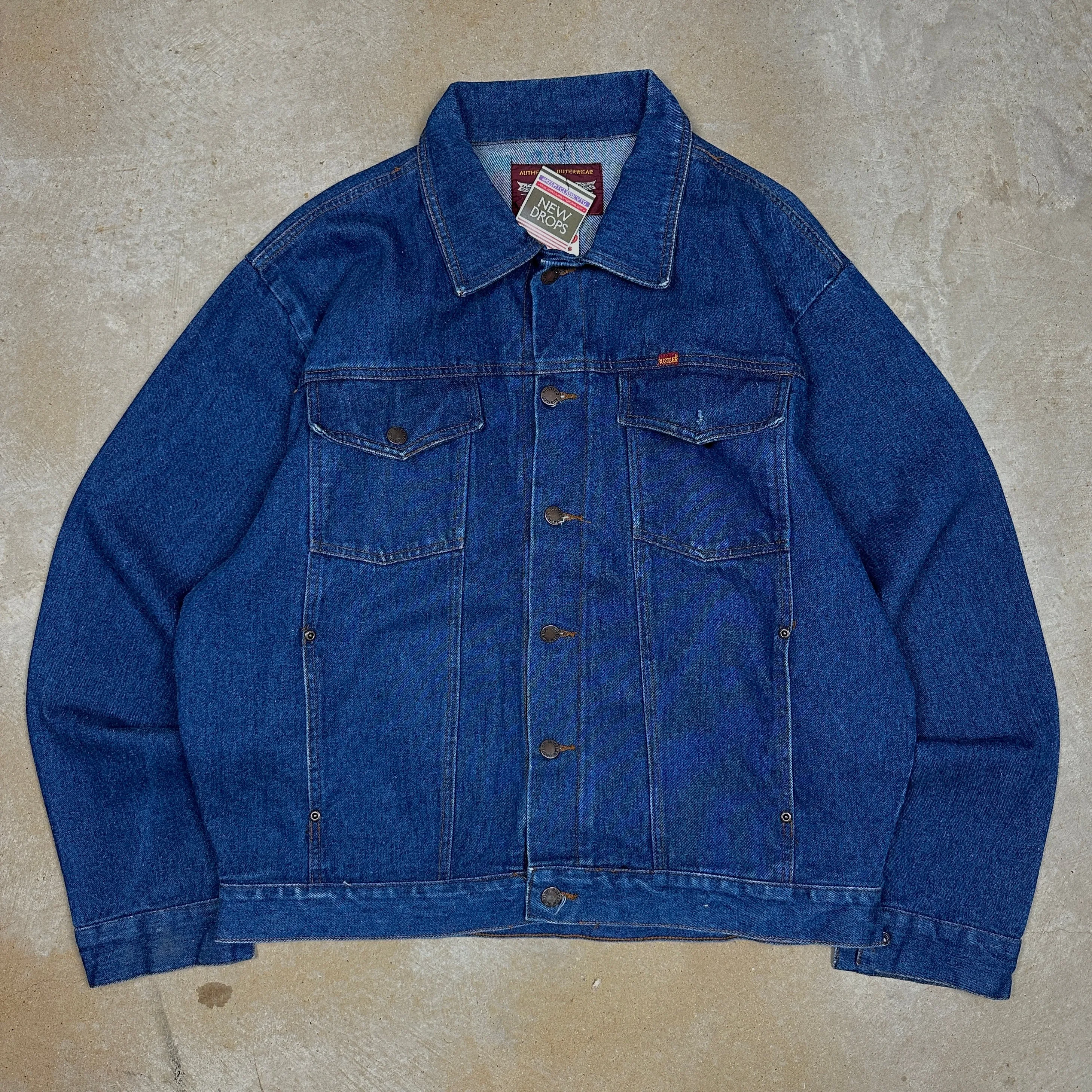 90s Dark Wash Looney Tunes Rustler Denim Jacket XL H27