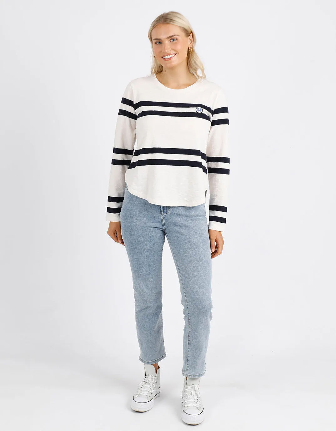 Allegra Long Sleeve Tee - Vintage White