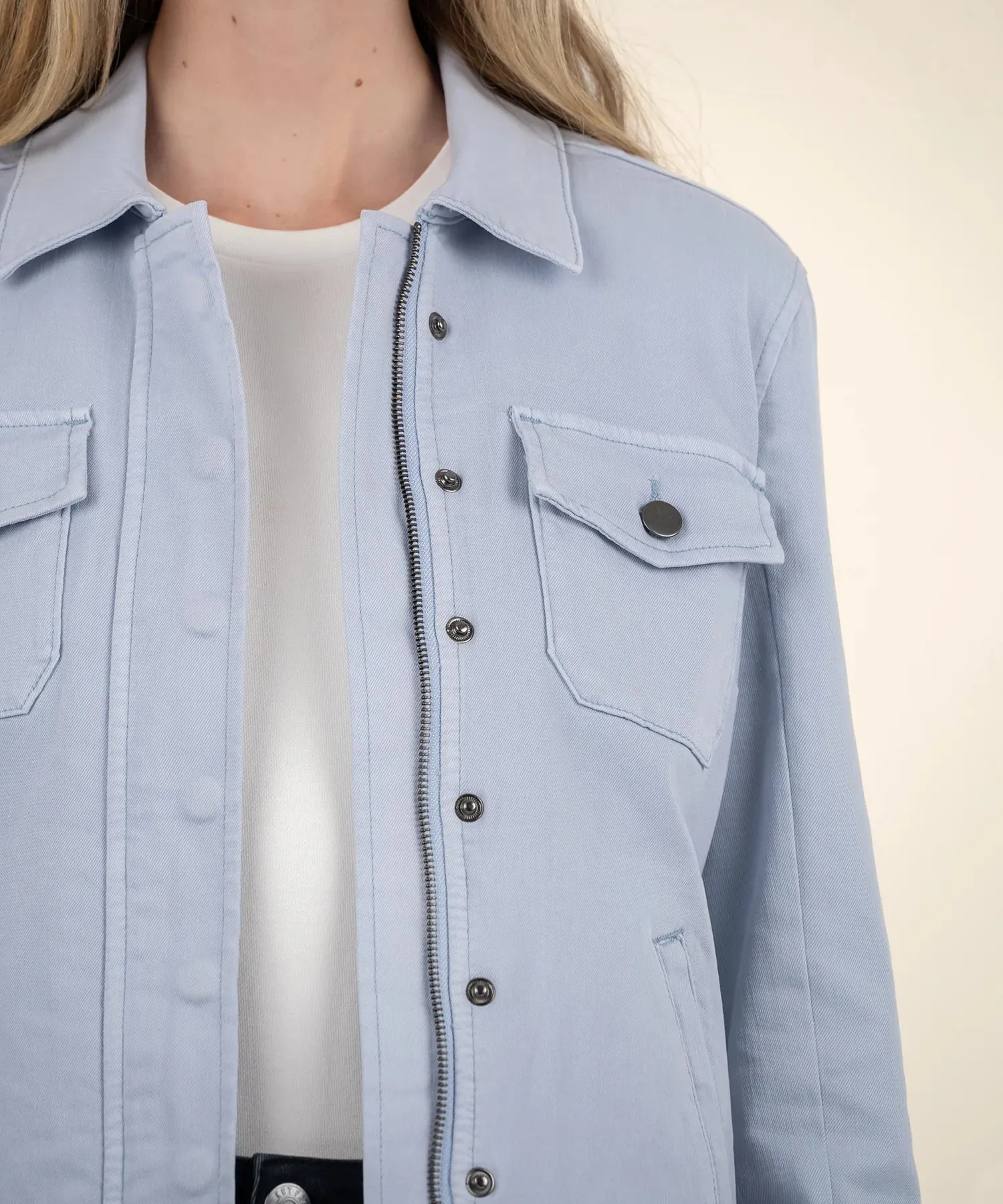 Amanda Boxy Jacket- Powder Blue