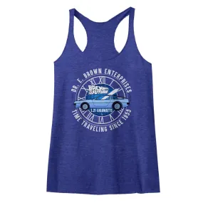 Back To The Future Dr E Brown Enterprises Women's Raw Edge Racerback