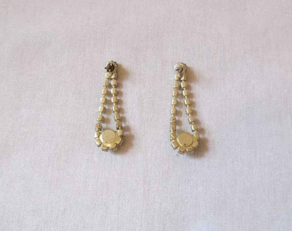 Bling - Vintage Diamante Drop Earrings