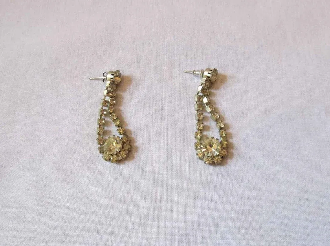 Bling - Vintage Diamante Drop Earrings