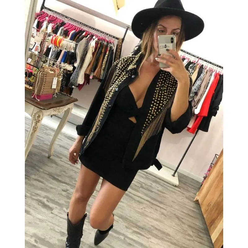 Boho Top - Oversized Denim Jacket