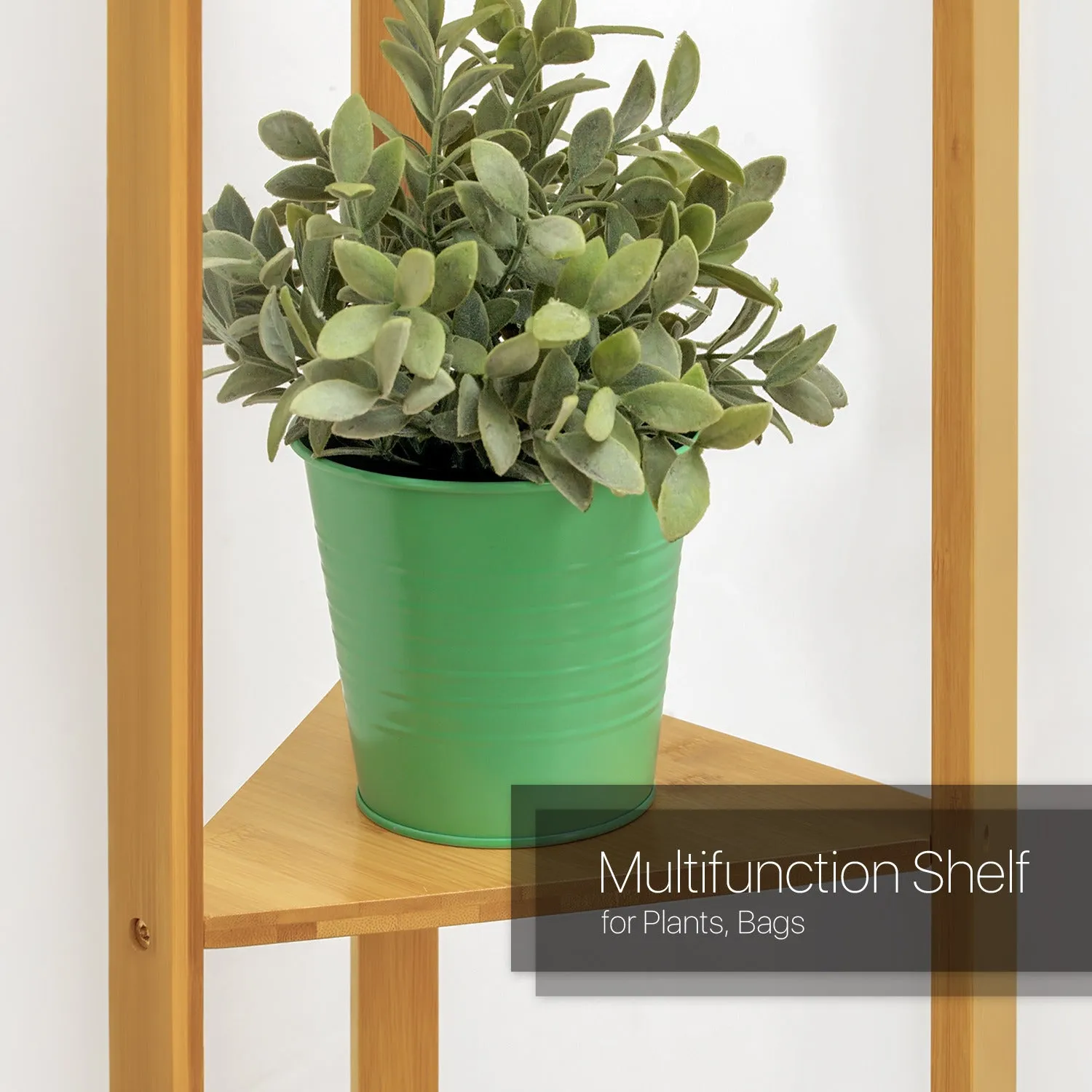 Coat Tree Stand - 3 Tier Triangular Shelves