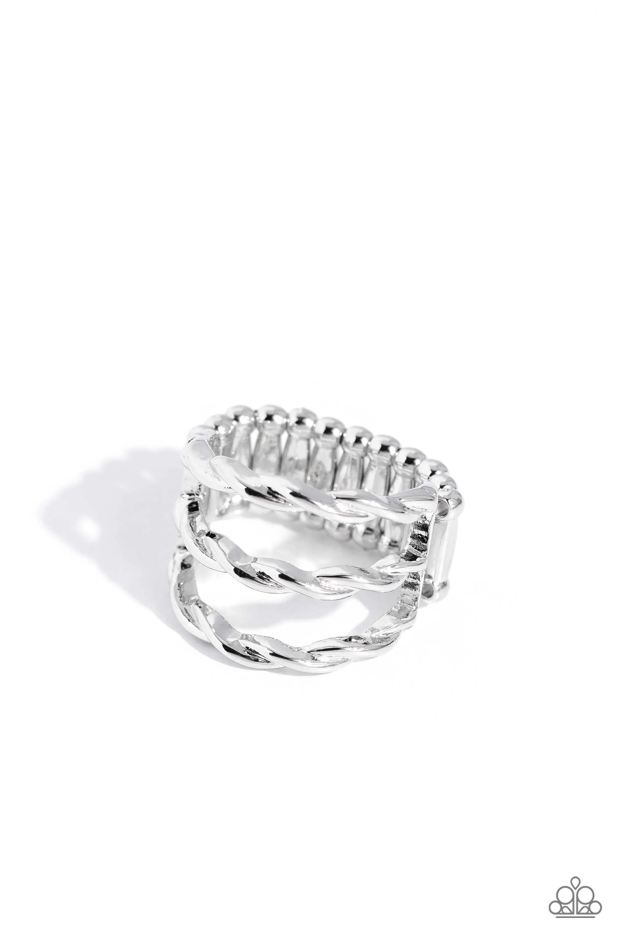 Corded Command - Silver Paparazzi Accessories