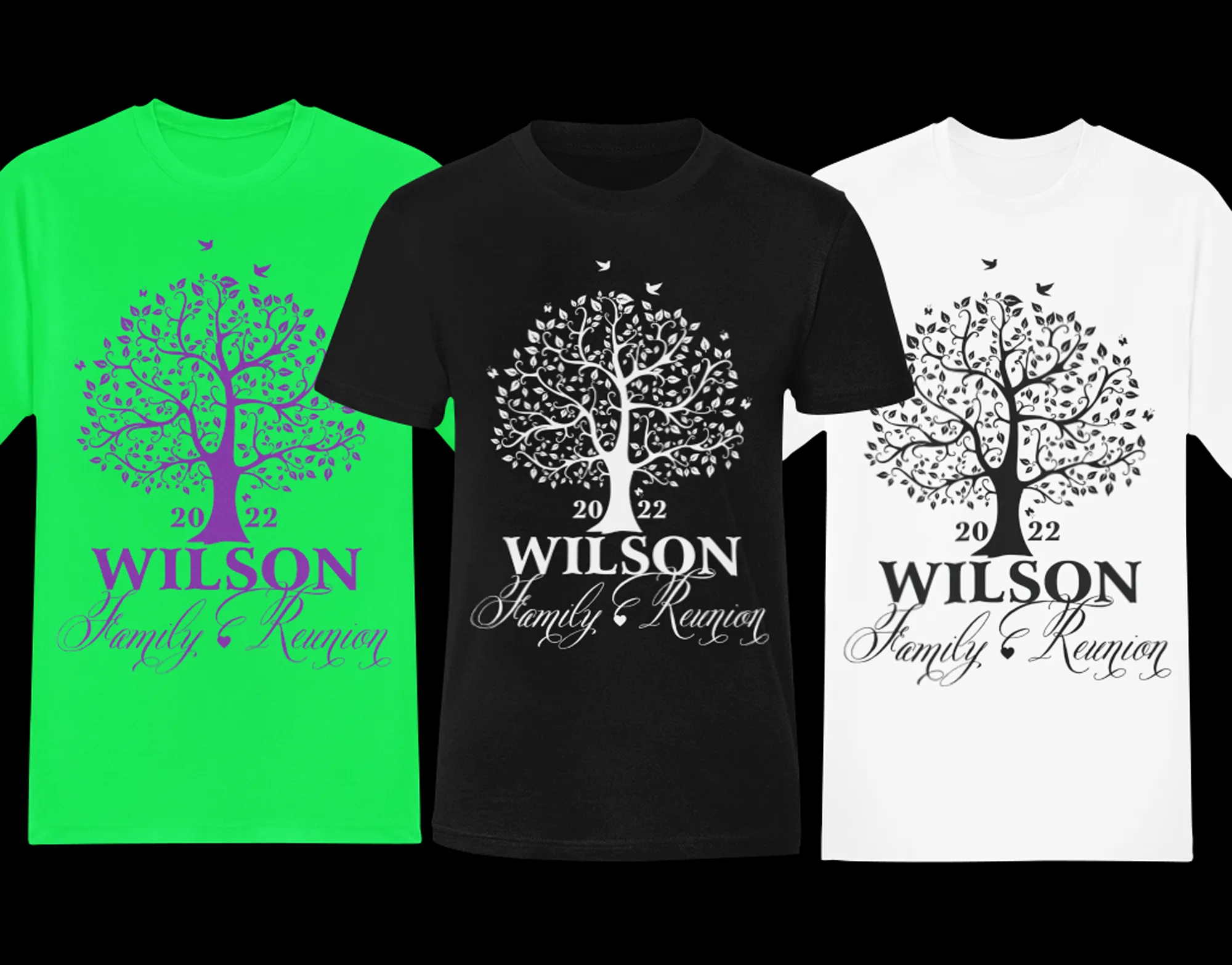 Customized tree Family reunion t shirts, Birds and tree family reunion shirts,family reunion t shirts