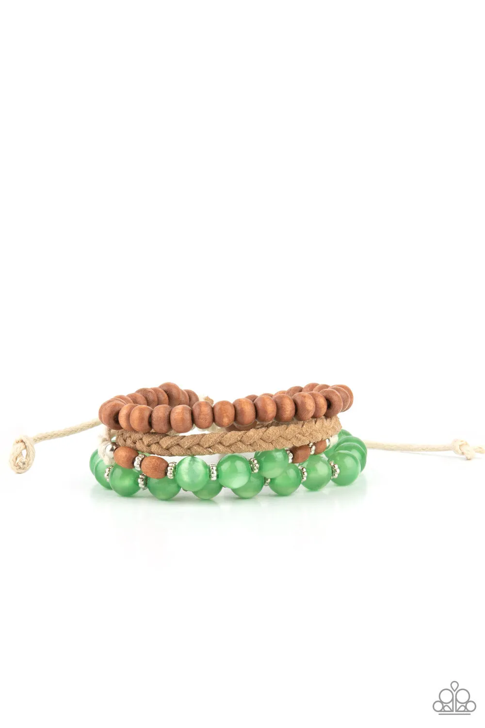 Down HOMESPUN - Green Paparazzi Accessories