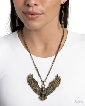 Edgy Eagle - Brass Paparazzi Accessories