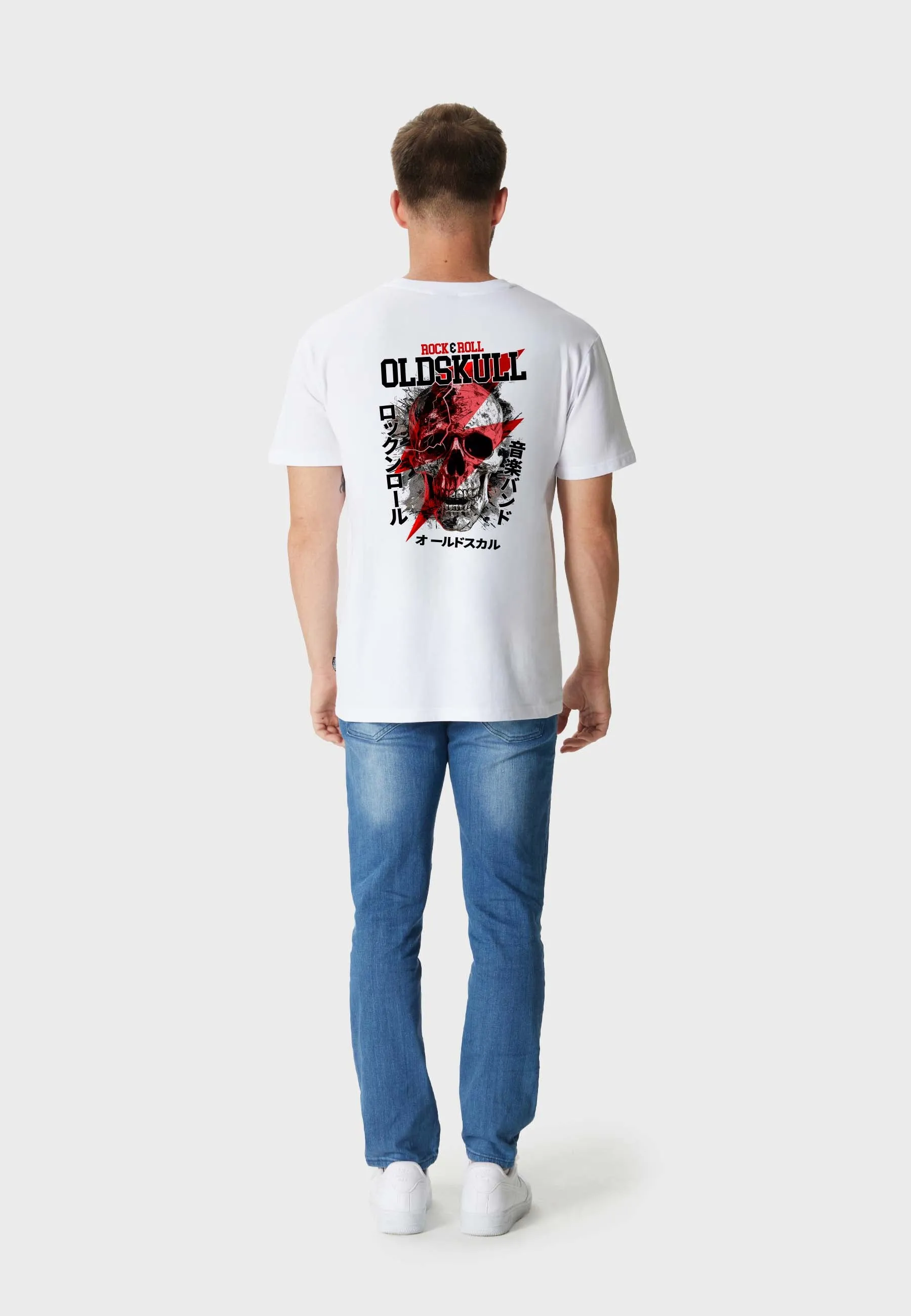 Electric Shocker Backprint T-Shirt White