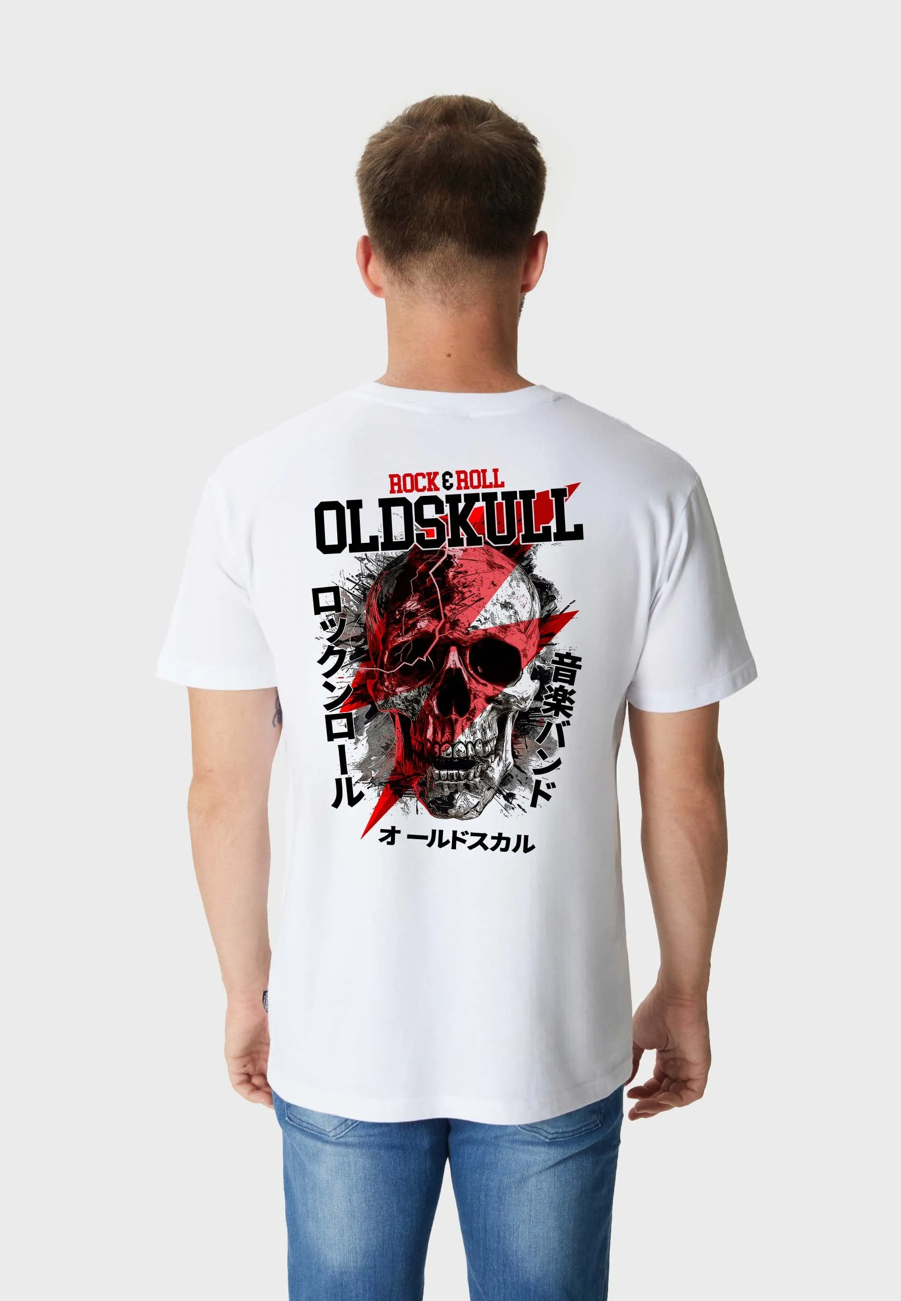 Electric Shocker Backprint T-Shirt White