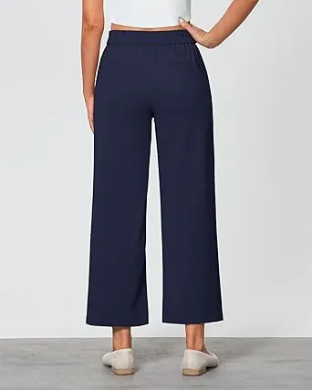 GRAPENT Women's High Rise Classic Trouser Bottoms Slack Pant