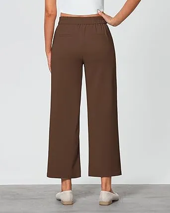 GRAPENT Women's High Rise Classic Trouser Bottoms Slack Pant
