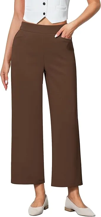 GRAPENT Women's High Rise Classic Trouser Bottoms Slack Pant