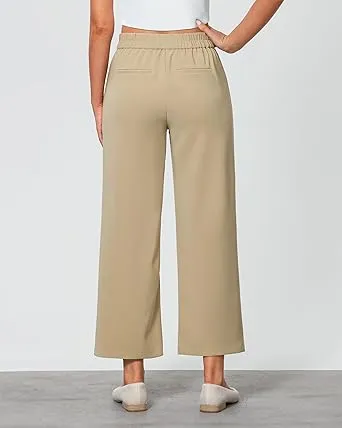 GRAPENT Women's High Rise Classic Trouser Bottoms Slack Pant