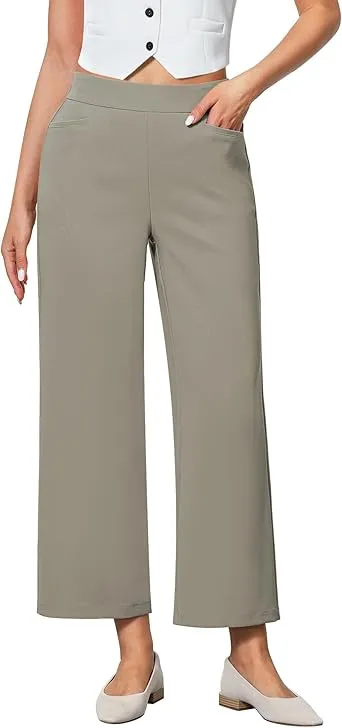GRAPENT Women's High Rise Classic Trouser Bottoms Slack Pant