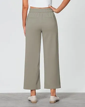 GRAPENT Women's High Rise Classic Trouser Bottoms Slack Pant
