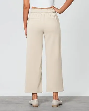 GRAPENT Women's High Rise Classic Trouser Bottoms Slack Pant