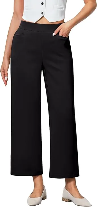 GRAPENT Women's High Rise Classic Trouser Bottoms Slack Pant