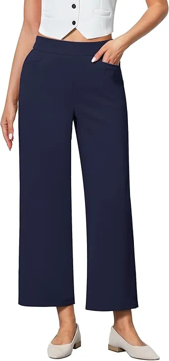 GRAPENT Women's High Rise Classic Trouser Bottoms Slack Pant