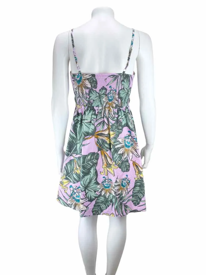 J. Crew Factory, Women's Tropical Floral Dress, Pink/Multi, Size S