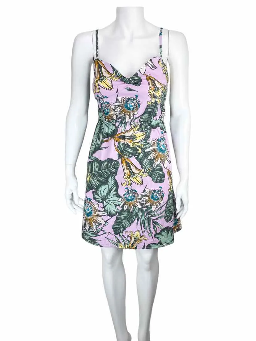 J. Crew Factory, Women's Tropical Floral Dress, Pink/Multi, Size S