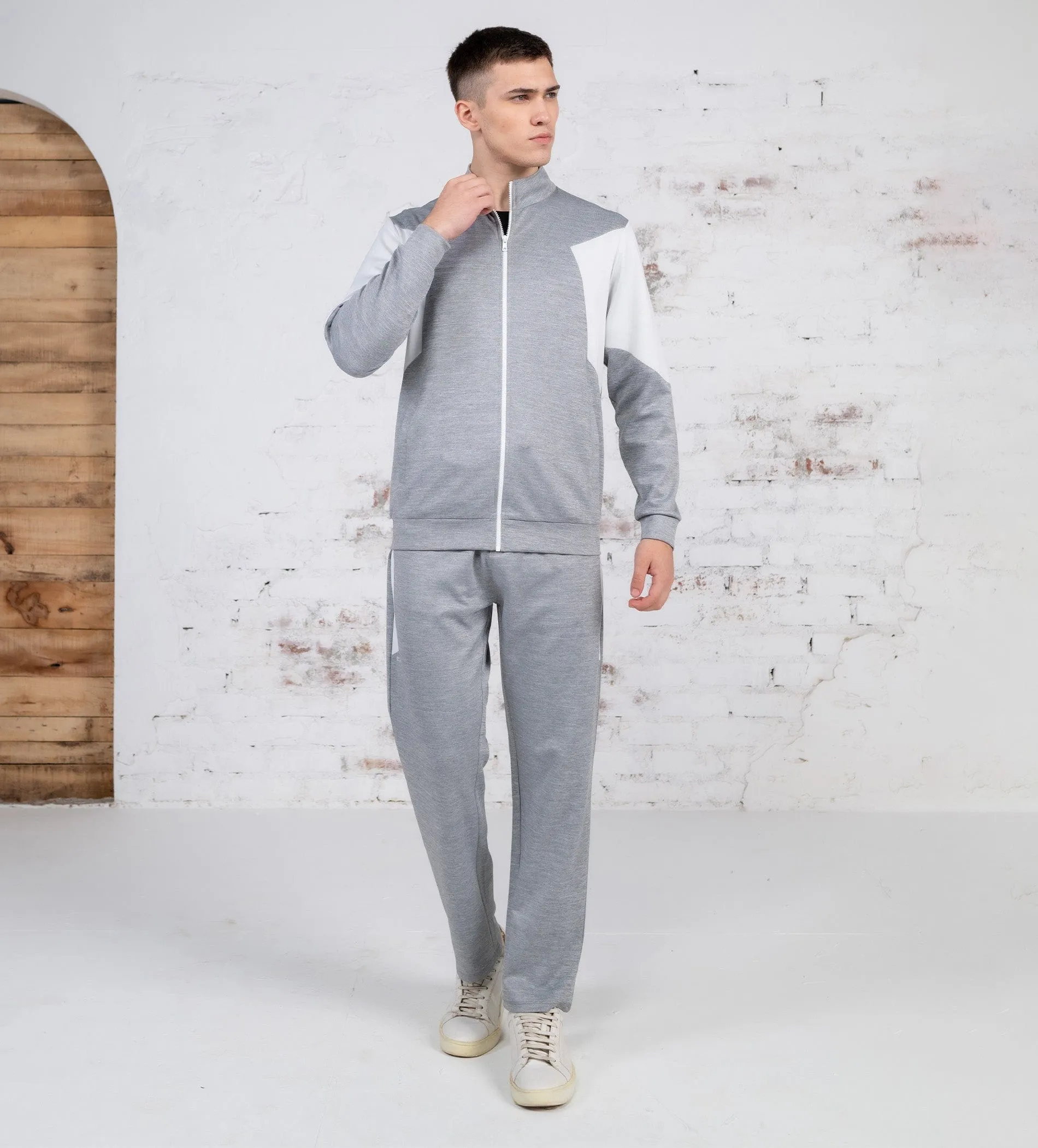 Melange Contrast Dry fit Sweatshirt