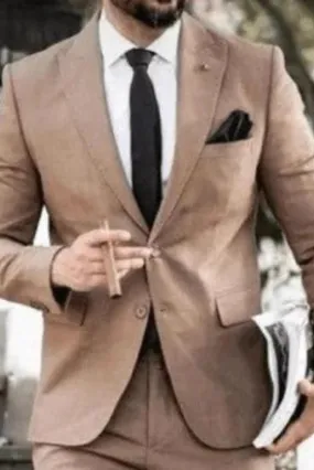 Men Brown Wedding Blazer Elegant Coat Groom Wear Slim Fit Blazer Formal Fashion Coat Tailoring Blazer Mens