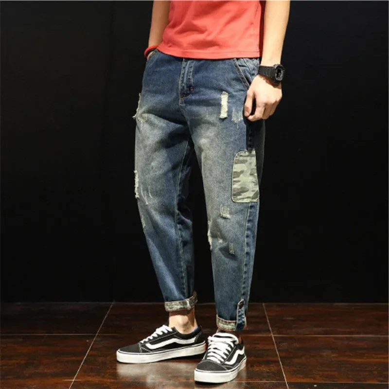 Men's Casual Ripped Jeans | Plus Size