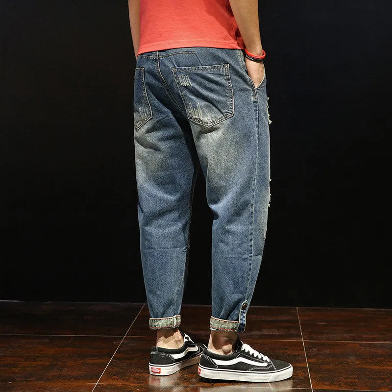 Men's Casual Ripped Jeans | Plus Size