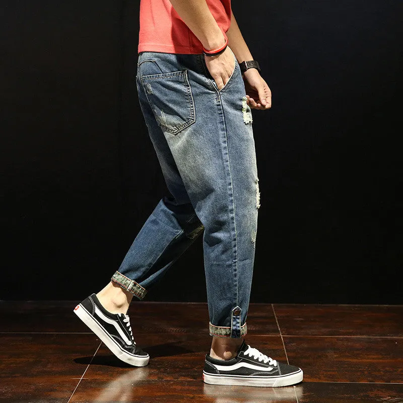 Men's Casual Ripped Jeans | Plus Size