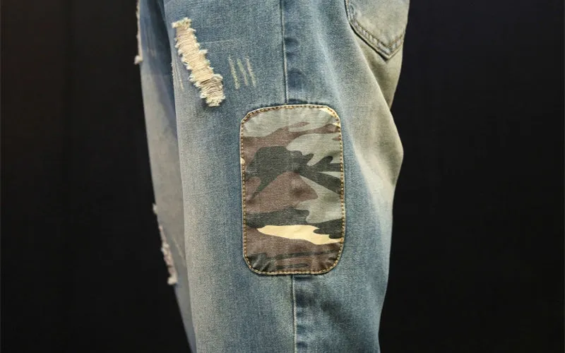 Men's Casual Ripped Jeans | Plus Size