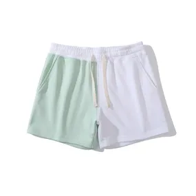 Men's Trendy Contrast Color Knitting Shorts: Oversized Style for the Modern Athlete
