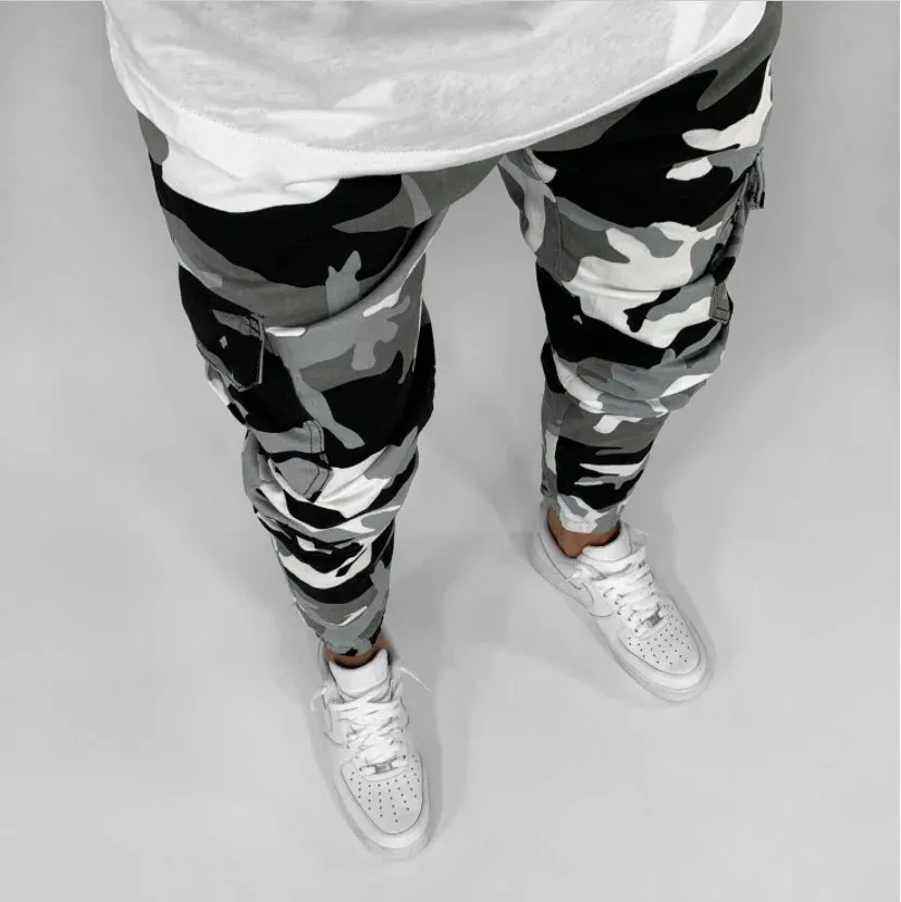 Men's White Stretch Embroidered Skinny Jeans - Ripped Hip Hop Denim Pants, Slim Fit Oversize Style