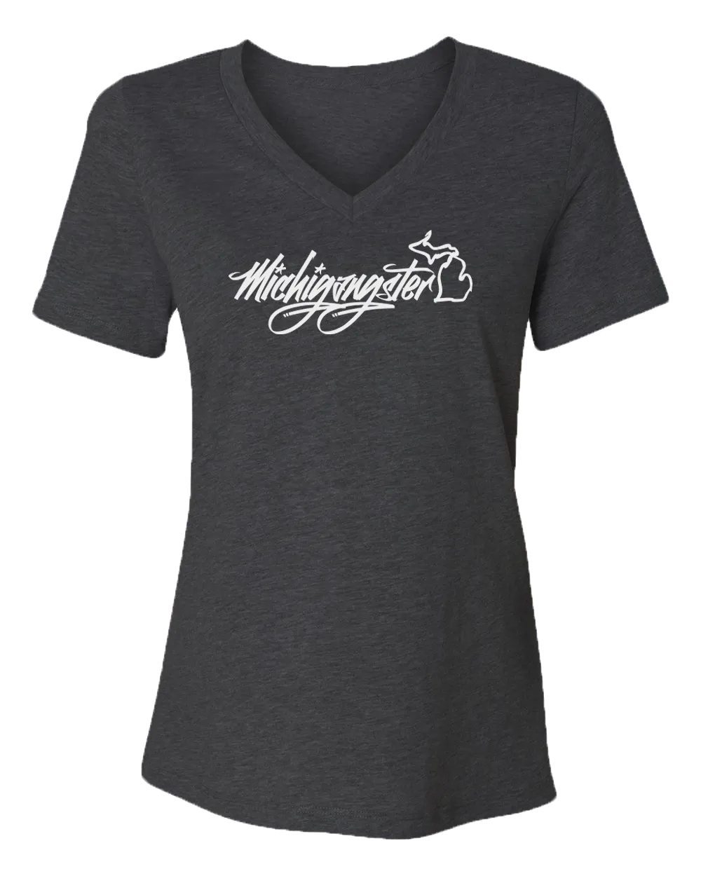 Michigangster Graffiti Women's V-Neck Tee